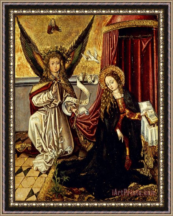 Martin Schongauer The Annunciation Framed Painting