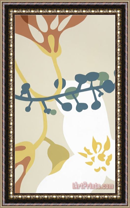 Mary Calkins Dancing Flowers III Framed Painting
