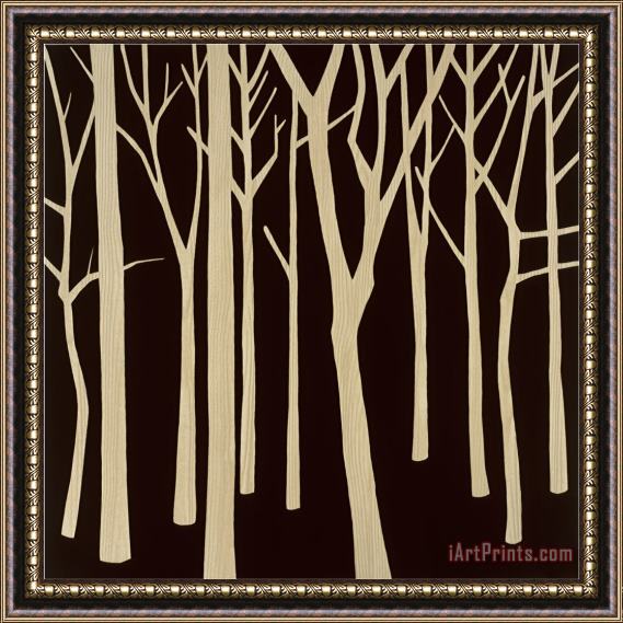 Mary Calkins Sepia Forest 2 Framed Painting