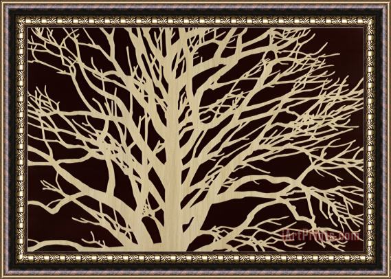 Mary Calkins Tree in Sepia Framed Painting