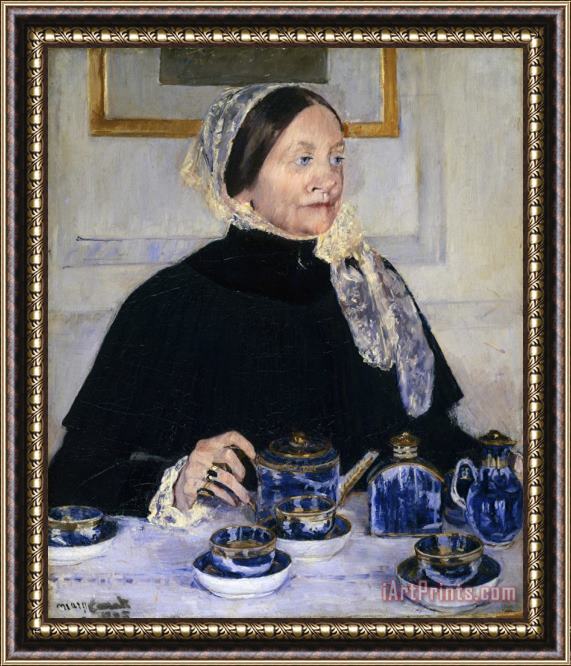 Mary Cassatt Lady at The Tea Table Framed Painting