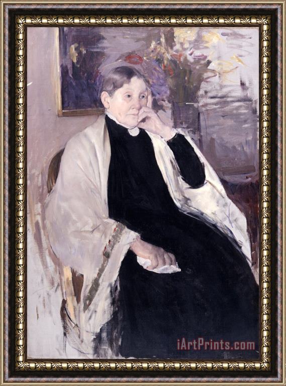 Mary Cassatt Mrs. Robert S. Cassatt, The Artist's Mother Framed Painting