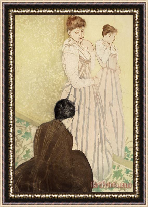 Mary Cassatt The Fitting Framed Painting