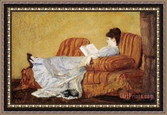 Mary Cassatt Young Lady Reading Framed Painting