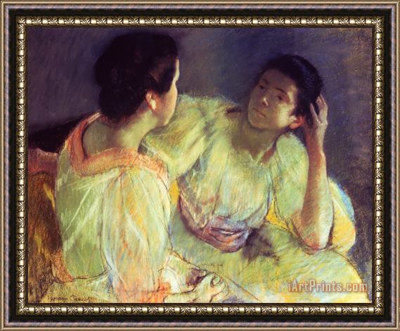 Mary Stevenson Cassatt The Conversation Framed Painting