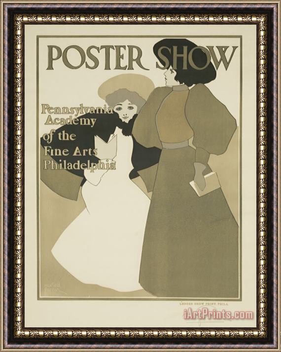 Maxfield Parrish Poster Show Pennsylvania Academy of The Fine Arts Poster Framed Painting