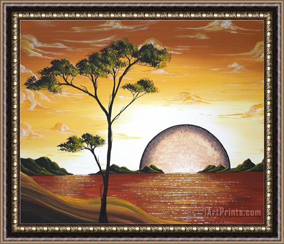 Megan Aroon Duncanson Rising Moon Framed Painting