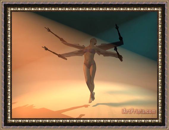 Michael Greenaway Angel Wing Framed Painting