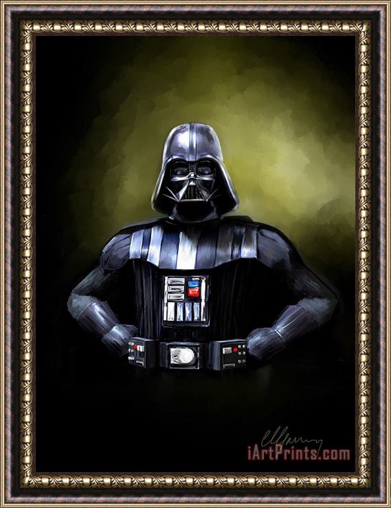 Michael Greenaway Darth Vader Star Wars Framed Print