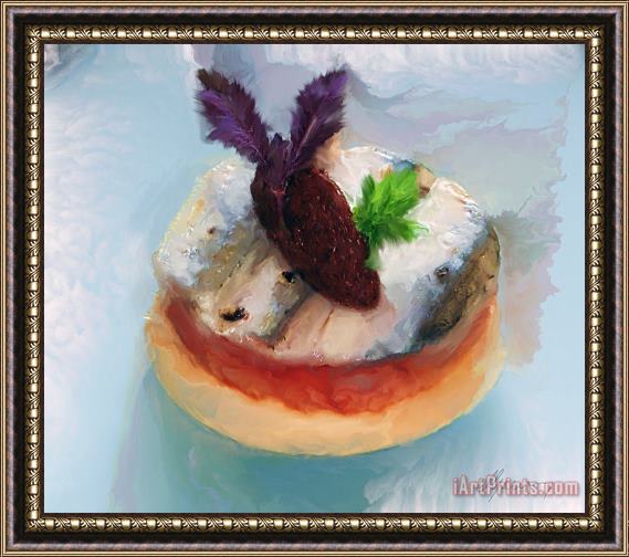 Michael Greenaway Tarte fine de Sardine a la tomate Framed Painting