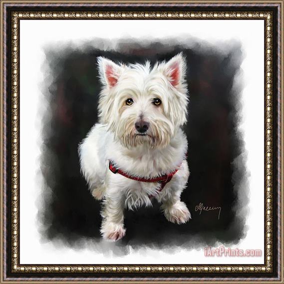 Michael Greenaway West Highland White Terrier Framed Painting