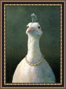 Michael Sowa Fowl with Pearls Framed Print for sale - iArtPrints.com