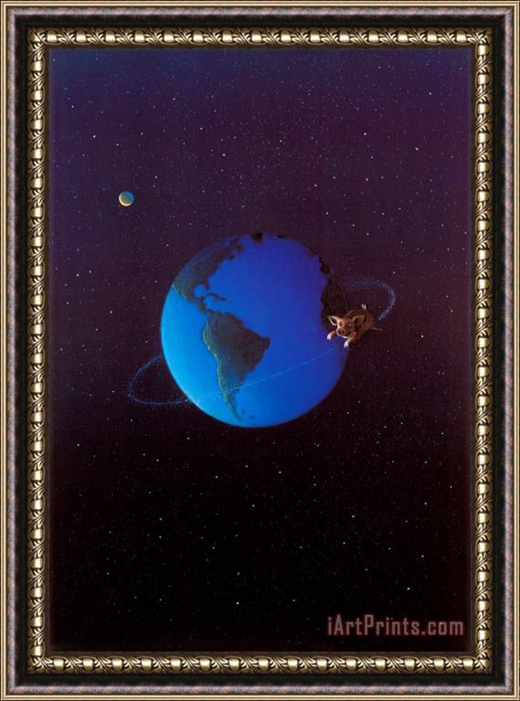 Michael Sowa Satellites of Pig Framed Painting