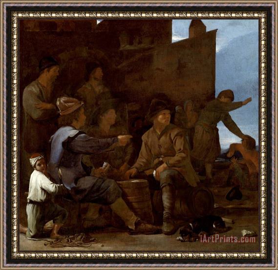 Michael Sweerts The Card Players Framed Painting