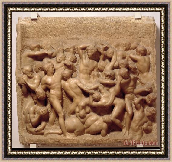 Michelangelo Buonarroti Battle of The Centaurs Framed Print