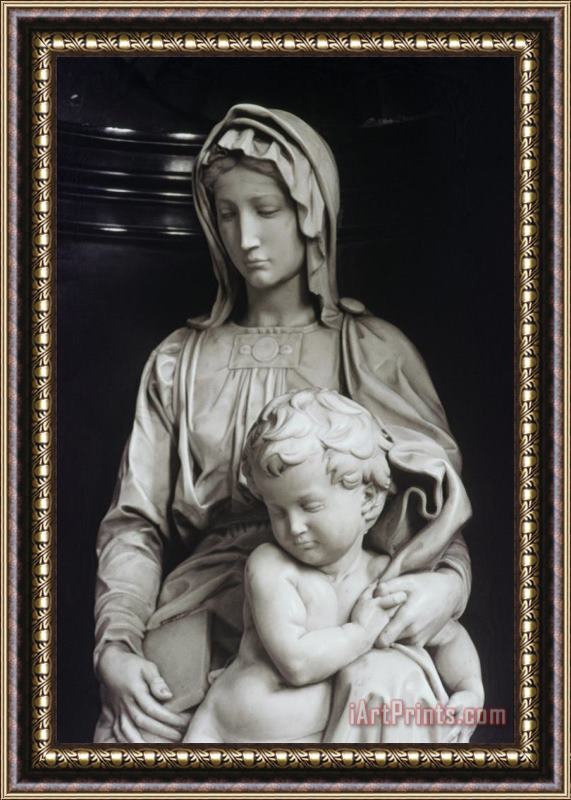 Michelangelo Buonarroti Bruges Madonna Detail Framed Print