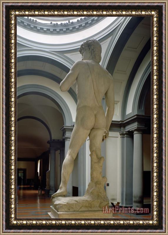 Michelangelo Buonarroti David View From Behind 1504 Framed Painting