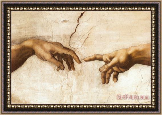 Michelangelo Buonarroti Michelangelo Creation of Adam Art Print Poster Framed Painting