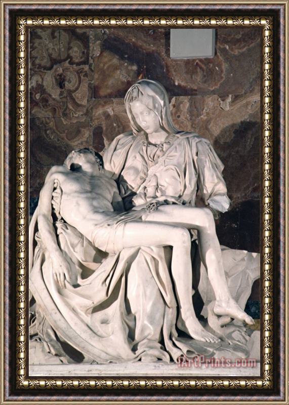 Michelangelo Buonarroti Pieta After It Was Attacked by Laszlo Toth on 21st May 1972 Framed Print