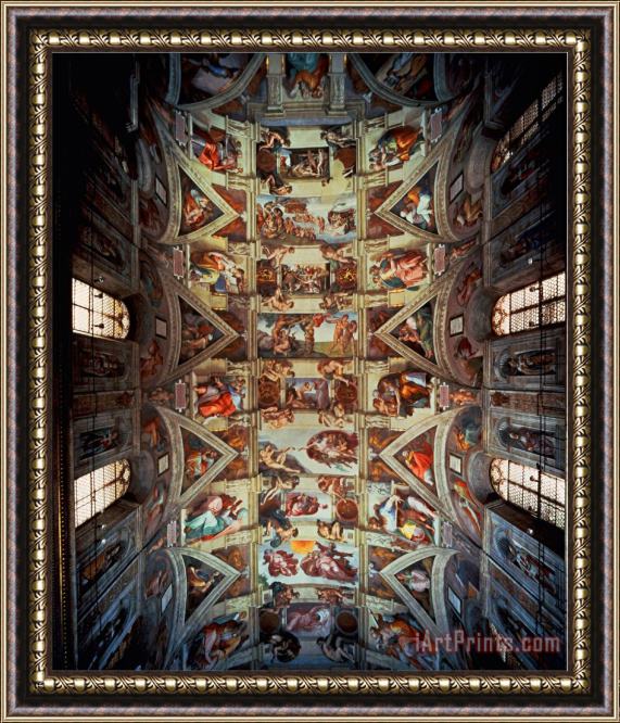 Michelangelo Buonarroti Sistine Chapel Ceiling 1508 12 Framed Print