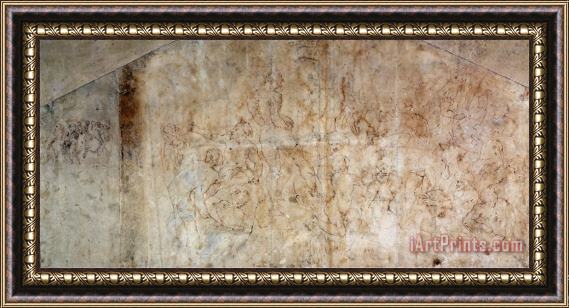 Michelangelo Buonarroti Study for The Battle of Cascina 1504 Framed Print