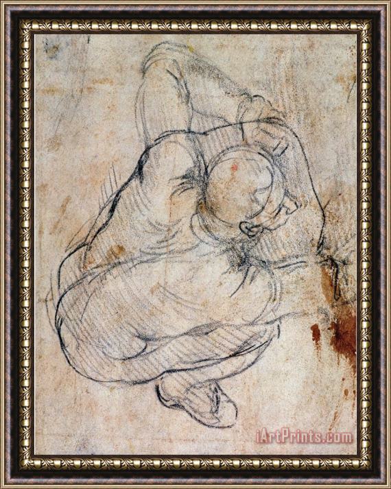 Michelangelo Buonarroti Study for The Last Judgement Framed Print