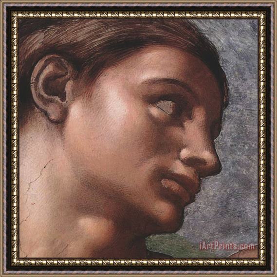 Michelangelo Buonarroti The Creation of Adam Adam Detail Framed Print