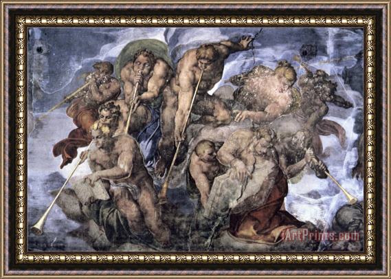 Michelangelo Buonarroti The Detail Last Judgement Framed Print