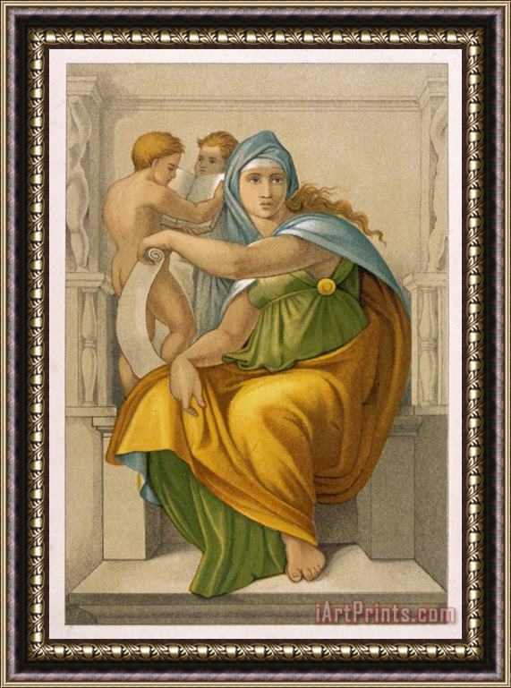 Michelangelo Buonarroti The Oracle of Delphi Framed Painting
