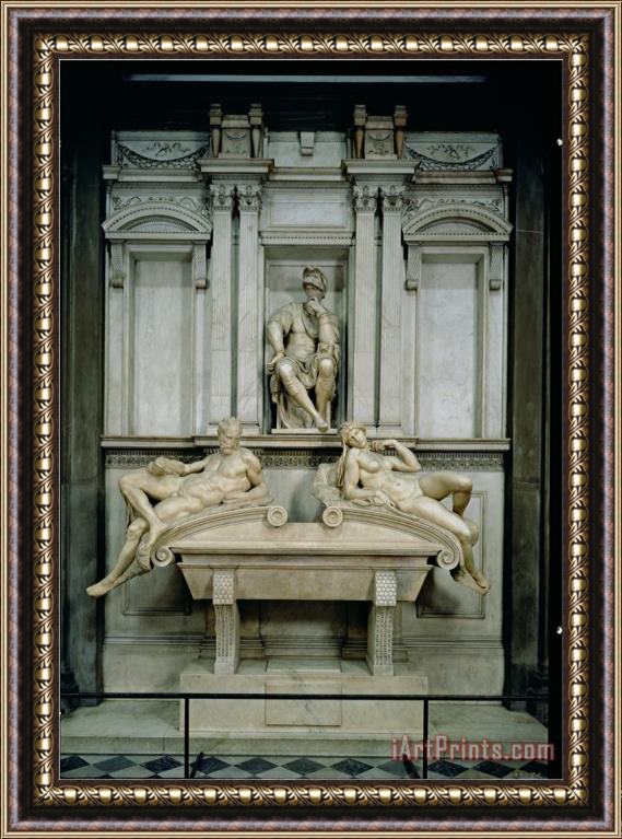 Michelangelo Buonarroti Tomb of Lorenzo De Medici Framed Print