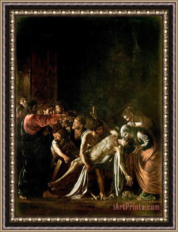 Michelangelo Merisi da Caravaggio Resurrection of Lazarus (oil on Canvas) Framed Painting