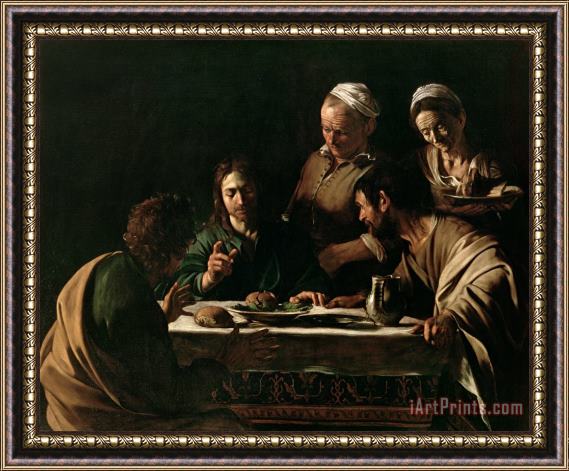 Michelangelo Merisi da Caravaggio Supper at Emmaus Framed Painting