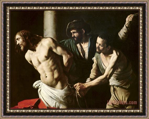 Michelangelo Merisi da Caravaggio The Flagellation of Christ Framed Painting