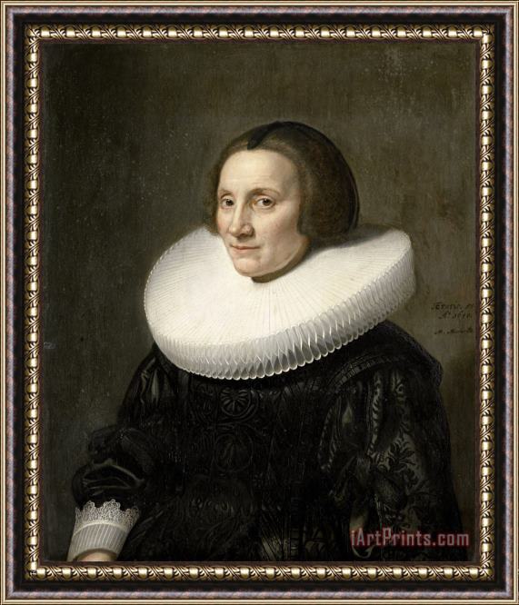 Michiel Jansz. Van Mierevelt Portrait of Caecilia Van Beresteyn Framed Print
