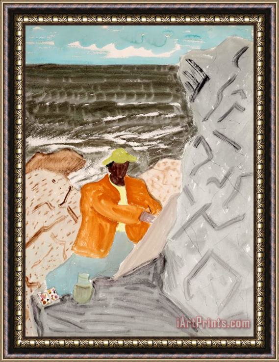 Milton Avery Artist by The Sea, 1945 Framed Painting