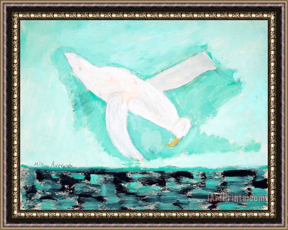 Milton Avery Bird And Choppy Sea, 1960 Framed Print