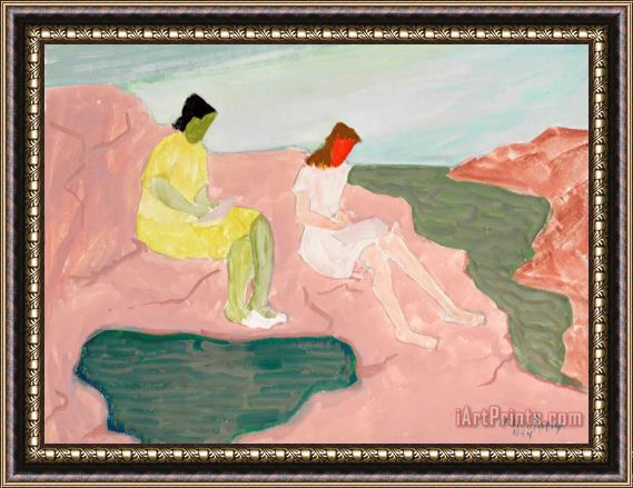 Milton Avery Female Artists by Sea Framed Painting