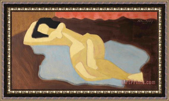 Milton Avery Sleeping Nude, 1947 Framed Painting