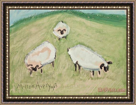 Milton Avery Three Sheep, 1963 Framed Print