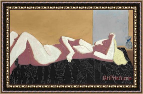 Milton Avery Untitled (nude on Bed), 1946 Framed Painting