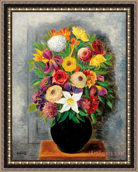 Moise Kisling Fleurs Framed Painting