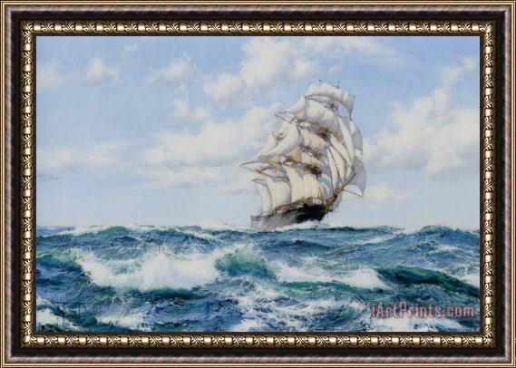 Montague Dawson Onward The Clippers Ship Framed Print