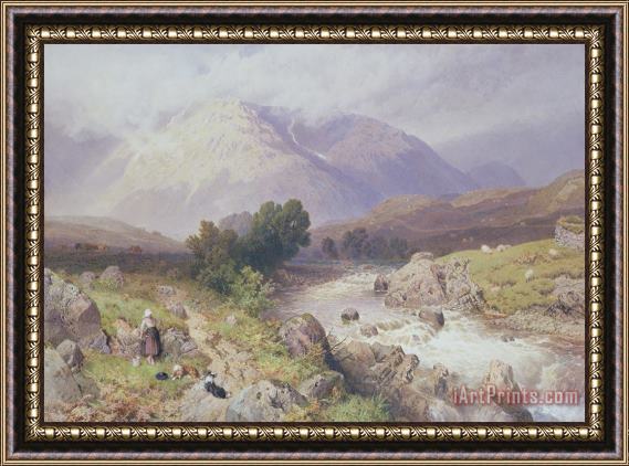 Myles Birket Foster Highland Scene Near Dalmally Argyll Framed Painting