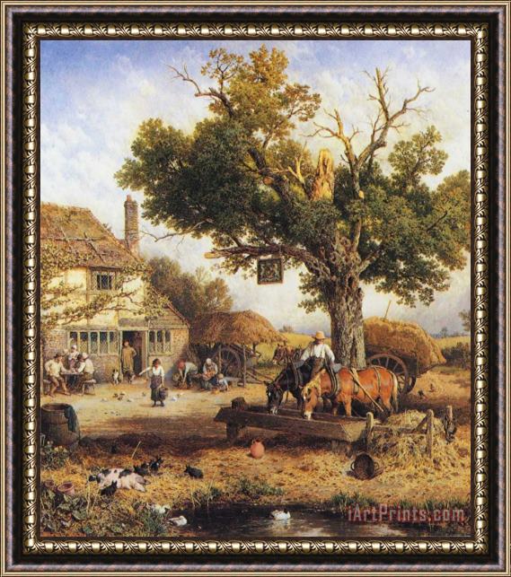 Myles Birket Foster, R.w.s The Country Inn Framed Painting