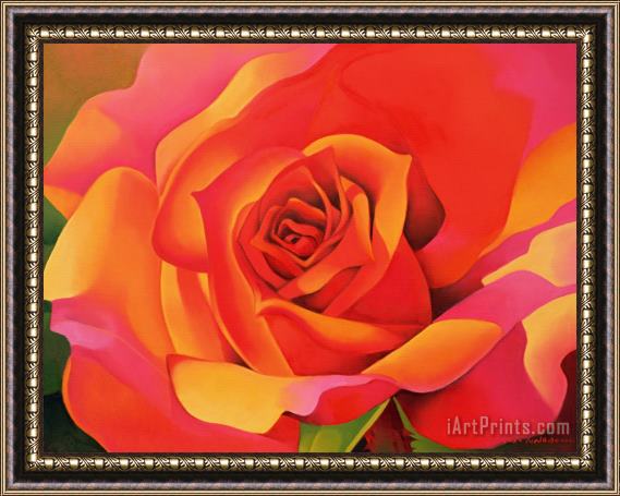 Myung-Bo Sim A Rose - Transformation into the Sun Framed Painting