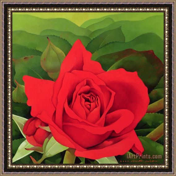 Myung-Bo Sim The Rose Framed Painting