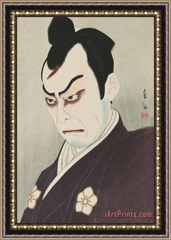Natori Shunsen Nakamura Kichiyemon in The Role of Mitsuhide Framed Painting