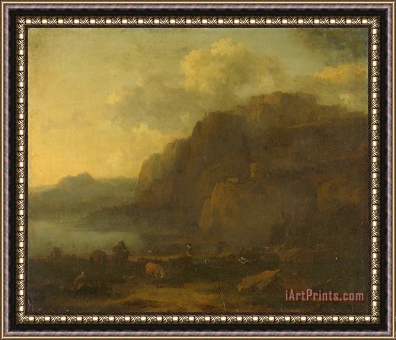 Nicolaes Pietersz Berchem Italian Landscape Framed Painting