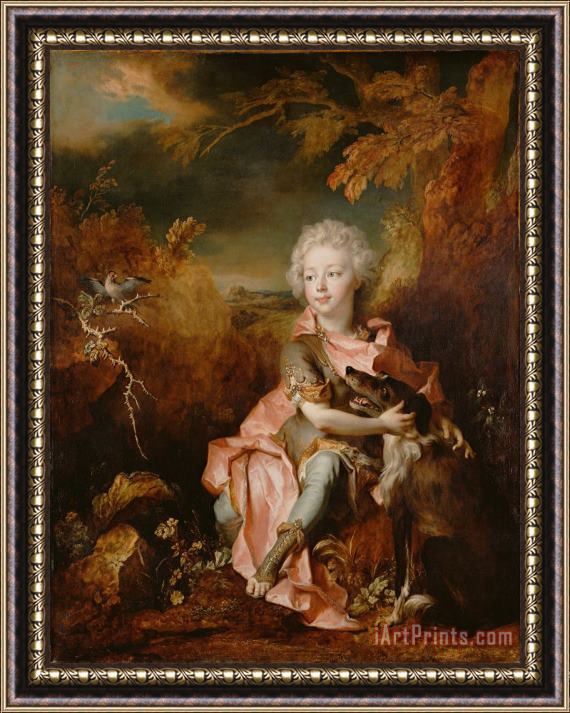 Nicolas de Largilliere Portrait of a Boy in Fancy Dress Framed Painting