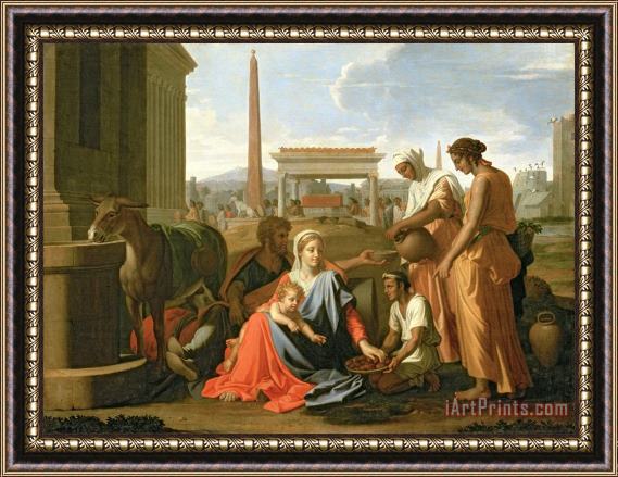 Nicolas Poussin The Rest on the Flight into Egypt Framed Print